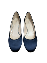 Load image into Gallery viewer, Rainbow Club Navy Satin Serenity Courts in UK5.5