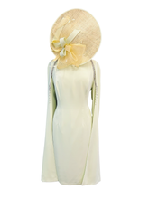 Load image into Gallery viewer, John Charles Lime Cape Sleeve Dress UK14