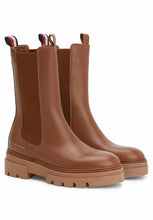 Load image into Gallery viewer, Tommy Hilfiger Leather Chelsea Boots – Tan | Chunky Sole UK3.5