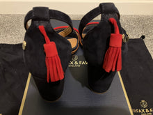 Load image into Gallery viewer, Fairfax & Favor Daisy Heels in Navy & Red UK7 EU40 RRP £185 NEW