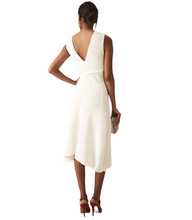 Load image into Gallery viewer, Reiss Marling Wrap Front Midi Dress White UK8 / UK10 RRP £180