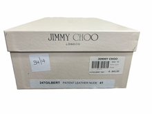 Load image into Gallery viewer, Jimmy Choo Gilbert 247 Nude Patent Leather High Heel Courts in UK7.5 EU41