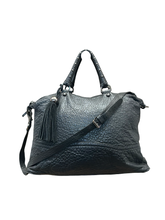 Load image into Gallery viewer, Mulberry Greta Tote Bag Black Grainy Lambskin Leather with Gunmetal Hardware