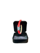 Load image into Gallery viewer, Furla Small Red Leather Strap Watch