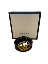 Load image into Gallery viewer, Gucci GG Marmont Black Leather Belt 26.5” - 36”