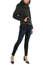 Load image into Gallery viewer, Armani Quilted Leather Jacket with Floral Embossing EU44 UK12