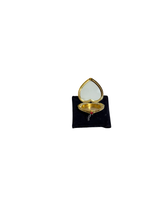 Load image into Gallery viewer, Estée Lauder Heart Compact Mirror – Gold Tone with Red Jewel Detail
