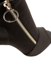 Load image into Gallery viewer, Karen Millen Side Zip Peep Toe Nylon Shoe Boots in Black UK7 EU40