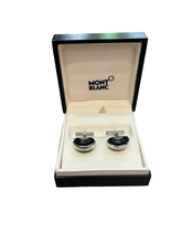 Load image into Gallery viewer, Mont Blanc Silver and Black Titanium Cufflinks