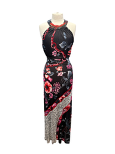 Load image into Gallery viewer, Vintage 2000s Roberto Cavalli Black Floral Maxi Dress USA8