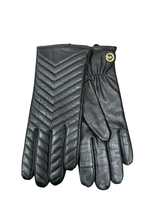 Load image into Gallery viewer, Michael Kors Black Quilted Leather Gloves Size L RRP £85
