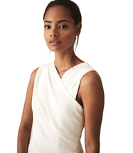 Load image into Gallery viewer, Reiss Marling Wrap Front Midi Dress White UK8 / UK10 RRP £180