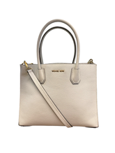 Load image into Gallery viewer, Michael Kors Mercer Saffiano Leather Large White Tote Bag
