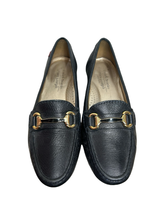 Load image into Gallery viewer, Russell & Bromley Navy Leather Loafer in UK6.5 USA8.5