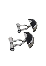 Load image into Gallery viewer, Mont Blanc Silver and Black Titanium Cufflinks