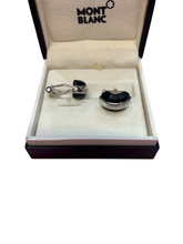 Load image into Gallery viewer, Mont Blanc Silver and Black Titanium Cufflinks