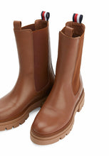 Load image into Gallery viewer, Tommy Hilfiger Leather Chelsea Boots – Tan | Chunky Sole UK3.5