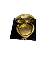 Load image into Gallery viewer, Estée Lauder Heart Compact Mirror – Gold Tone with Red Jewel Detail