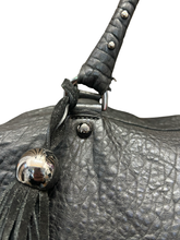 Load image into Gallery viewer, Mulberry Greta Tote Bag Black Grainy Lambskin Leather with Gunmetal Hardware