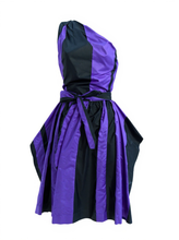 Load image into Gallery viewer, Vivienne Westwood Anglomania Black & Purple One-Shoulder Dress IT42