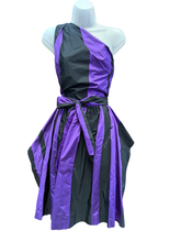 Load image into Gallery viewer, Vivienne Westwood Anglomania Black & Purple One-Shoulder Dress IT42