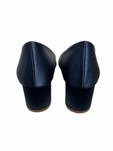 Load image into Gallery viewer, Rainbow Club Navy Satin Serenity Courts in UK5.5
