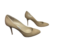 Load image into Gallery viewer, Jimmy Choo Gilbert 247 Nude Patent Leather High Heel Courts in UK7.5 EU41
