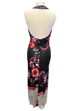 Load image into Gallery viewer, Vintage 2000s Roberto Cavalli Black Floral Maxi Dress USA8