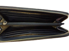 Load image into Gallery viewer, Michael Kors Navy Leather Large Continental Zip Around Wallet