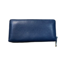 Load image into Gallery viewer, Michael Kors Navy Leather Large Continental Zip Around Wallet