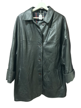 Load image into Gallery viewer, Burberry Vintage Burberry’s Women’s Black Leather Jacket UK14

