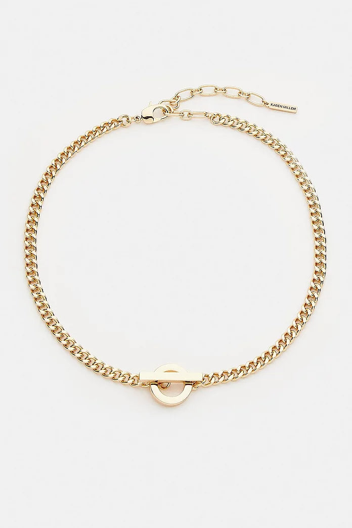 Karen Millen Gold Plated T-Bar Necklace RRP £65