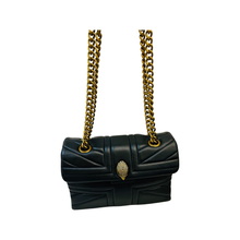 Load image into Gallery viewer, Kurt Geiger London Kensington Union Flag Leather Shoulder Bag in Black
