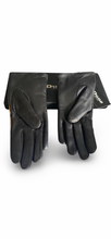 Load image into Gallery viewer, Dune Indiann Leather &amp; Suede Gloves in Black Size S/M
