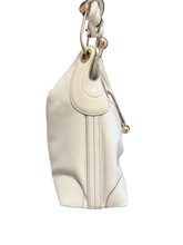 Load image into Gallery viewer, Vintage Anya Hindmarch Slouchy Hobo in White Leather with Gold Hardware
