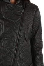 Load image into Gallery viewer, Armani Quilted Leather Jacket with Floral Embossing EU44 UK12
