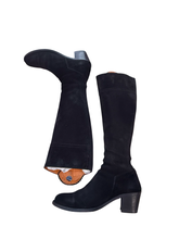 Load image into Gallery viewer, Fairfax &amp; Favor Regina Knee High Heeled Tan Suede Boots UK7.5 EU41 RRP £415
