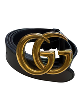 Load image into Gallery viewer, Gucci GG Marmont Black Leather Belt 26.5” - 36”
