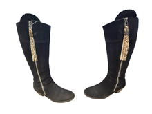 Load image into Gallery viewer, Fairfax &amp; Favor Regina Knee High Heeled Tan Suede Boots UK7.5 EU41 RRP £415
