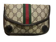 Load image into Gallery viewer, Gucci Vintage Web Stripe GG Monogram Clutch / Pouch
