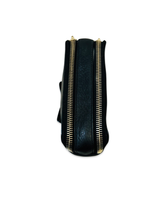 Load image into Gallery viewer, Mulberry Bow Wristlet Double Zip Pouch in Black Silky Classic Calf
