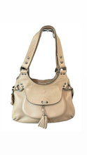 Load image into Gallery viewer, Vintage Mulberry Embroidered Phoebe Tassel Bag in Nude Darwin Leather
