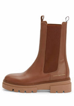 Load image into Gallery viewer, Tommy Hilfiger Leather Chelsea Boots – Tan | Chunky Sole UK3.5
