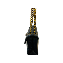 Load image into Gallery viewer, Kurt Geiger London Kensington Union Flag Leather Shoulder Bag in Black
