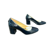 Load image into Gallery viewer, Michael Kors Mira Flex Patent Courts in Admiral Navy UK4
