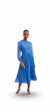 Load image into Gallery viewer, Hobbs Selena Polka Dot Pleated Dress, Blue/Ivory UK12
