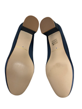 Load image into Gallery viewer, Rainbow Club Navy Satin Serenity Courts in UK5.5
