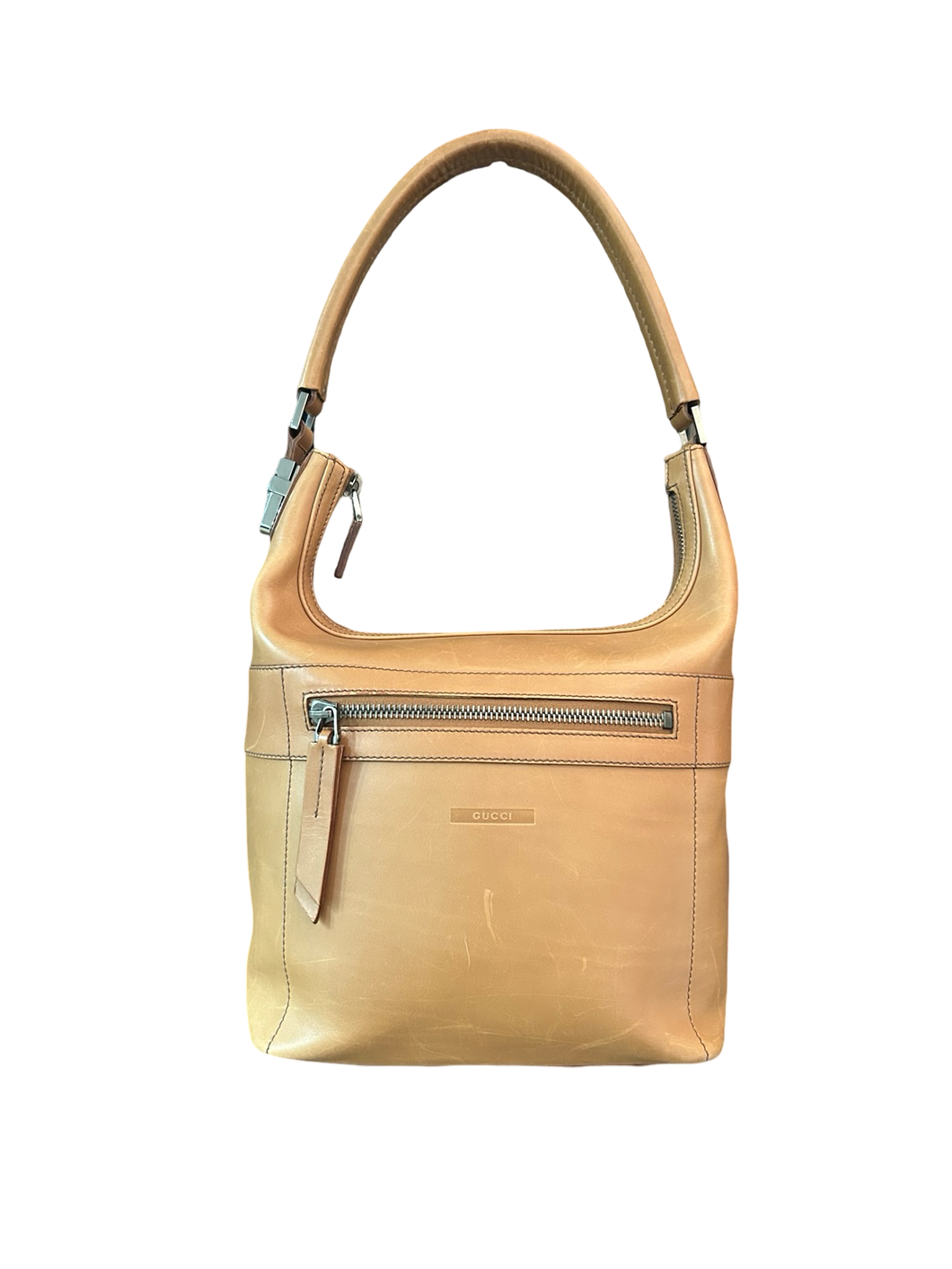 Gucci Vintage Tote Bag in Caramel Leather