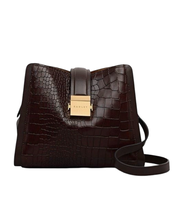 Load image into Gallery viewer, Radley Sloane Mews Faux Croc Crossbody – Dark Oak
