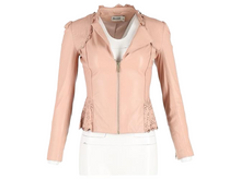 Load image into Gallery viewer, Alice by Temperley Lasercut Jacket in Pink Leather
 UK6 RRP £280
